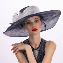 Load image into Gallery viewer, KaKyCo - 117138 Two tone  Callalily Adorned Wide Soft Sinamay Hats: Lime/Yellow
