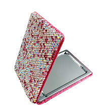Load image into Gallery viewer, Chic Couture Inc - Ceramic Rhinestone Folding Makeup Mirror M0453: Blue
