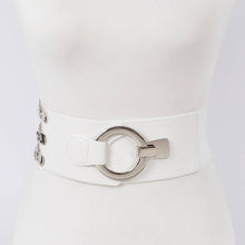 Load image into Gallery viewer, 3AM BY H&amp;D ACCESSORIES - Complicated Elastic Belt: White Silver

