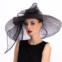 Load image into Gallery viewer, KaKyCo - 117146  Callalily Adorned Wide Soft Sinamay Hats: Sinamay / Ivory
