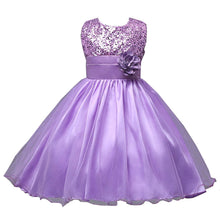 Load image into Gallery viewer, Fennco Styles - Lovely Sequin Flower Girl Dress: Rose / 5-6T
