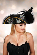 Load image into Gallery viewer, Western Fashion - THREE POINT PIRATE HAT WITH RHINESTONES
