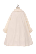 Load image into Gallery viewer, Kid's Dream - *SALE* Fleece Cape-Style Girls Coat: 8 / Ivory
