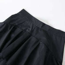 Load image into Gallery viewer, FurDecoration - Chic A-Line High-Waisted Ruffle Solid Color Skirt: NAVY BLUE / S
