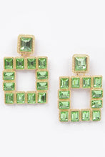 Load image into Gallery viewer, 3AM BY H&amp;D ACCESSORIES - Rhinestone Square Earring: Black
