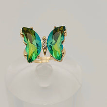 Load image into Gallery viewer, Mio Queena - Gradient Glass Butterfly Ring: 7# Colorful
