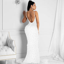 Load image into Gallery viewer, MB Fashion Wholesale - MALYBGG Rhinestone and Beaded Strappy Dress 6561LY: Pink / S M L: 1-1-1
