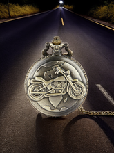 Load image into Gallery viewer, WoodWristCo - Motorcycle Bronze Pocket Watch
