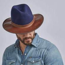 Load image into Gallery viewer, American Hat Makers - Wool Felt Leather Outdoor Fedora Style - Summit: Saddle / LG
