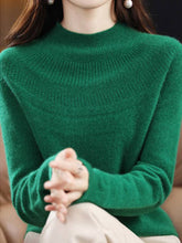 Load image into Gallery viewer, VividLux - Office Raglan Sleeve Hollow Solid Color High-Neck Sweater Tops: ORANGE / M
