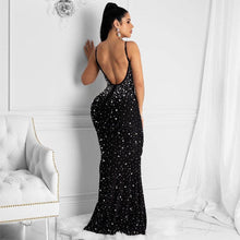 Load image into Gallery viewer, MB Fashion Wholesale - MALYBGG Rhinestone and Beaded Strappy Dress 6561LY: Pink / S M L: 1-1-1
