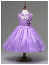 Load image into Gallery viewer, Fennco Styles - Lovely Sequin Flower Girl Dress: Purple / 8-9T
