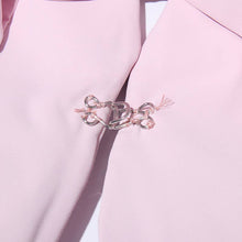 Load image into Gallery viewer, Productseeker - SET107 Rose Blazer &amp; Pleated Skirt Set: Pink / English / L
