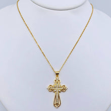 Load image into Gallery viewer, Mio Queena - Multi-Style Inlaid Cubic Zirconia Cross Pendant Necklace: 1#
