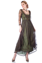 Load image into Gallery viewer, Nataya - Nataya 40163 Downton Abbey Emerald Tea Party Gown: S / Green
