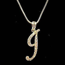 Load image into Gallery viewer, Diacly - Cursive Initial Alphabet Letter Monogram CZ Pendant Small-Gold: Y
