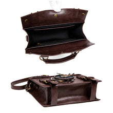 Load image into Gallery viewer, ACCITY - RETRO CLOCK DECORATIVE PUNK SHOULDER BAG_CWAB0629: COFFEE / (OS) 1
