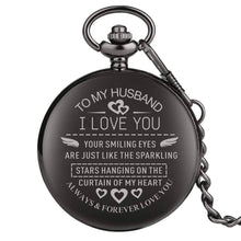 Load image into Gallery viewer, WoodWristCo - Top Unique Family Gifts I LOVE YOU Theme Quartz Pocket: For Dad
