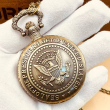 Load image into Gallery viewer, WoodWristCo - Seal of the President of The United States Pocket Watch
