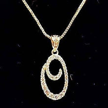 Load image into Gallery viewer, Diacly - Cursive Initial Alphabet Letter Monogram CZ Pendant Small-Gold: X
