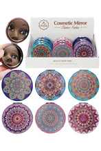 Load image into Gallery viewer, Cap Zone - Mandala Mosaic Circular Compact Mirror - 12 pcs
