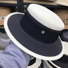 Load image into Gallery viewer, ACCITY - Designer fashion flat top straw hat for women_CWAH3438: Pink / (M) 1

