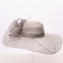 Load image into Gallery viewer, KaKyCo - Rose Veil Trim Off Face Floppy Sinamay Hats | 117145: YELLOW
