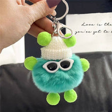 Load image into Gallery viewer, FurDecoration - Fluffy Rex Rabbit Fur Cartoon Doll Keychain for Car Key Bag: ORANGE / One_size
