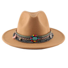Load image into Gallery viewer, ACCITY - WOMEN RETRO WARM FELT HAT JAZZ HAT_CWAH0753: KHAKI / (OS) 1
