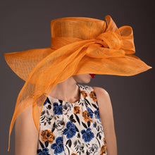 Load image into Gallery viewer, KaKyCo - 117146  Callalily Adorned Wide Soft Sinamay Hats: Sinamay / Ivory
