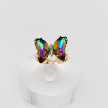 Load image into Gallery viewer, Mio Queena - Gradient Glass Butterfly Ring: 5# Deep Purple
