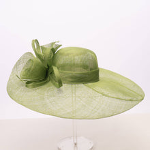 Load image into Gallery viewer, KaKyCo - Rose Veil Trim Off Face Floppy Sinamay Hats | 117145: YELLOW
