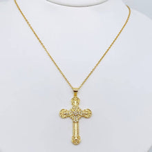 Load image into Gallery viewer, Mio Queena - Multi-Style Inlaid Cubic Zirconia Cross Pendant Necklace: 1#
