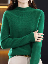 Load image into Gallery viewer, VividLux - Office Raglan Sleeve Hollow Solid Color High-Neck Sweater Tops: ORANGE / M
