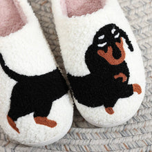 Load image into Gallery viewer, ACCITY - POPULAR DACHSHUND EMBROIDERED COTTON SLIPPERS_CWSHS0769: White / (10) 1
