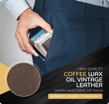 Load image into Gallery viewer, Claasico - Money Clip Leather Wallet For Men: Black Smooth Leather
