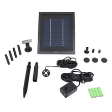 Load image into Gallery viewer, Sunnydaze Decor - 65 GPH Solar Pump and Panel with Battery Pack - 47 in Lift
