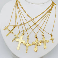 Load image into Gallery viewer, Mio Queena - Multi-Style Inlaid Cubic Zirconia Cross Pendant Necklace: 4#
