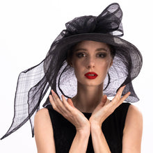 Load image into Gallery viewer, KaKyCo - 117146  Callalily Adorned Wide Soft Sinamay Hats: Sinamay / Ivory
