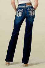 Load image into Gallery viewer, Denim Zone U.S.A. - WB-31 STRETCHY MINI-BOOT WOMEN'S BLING JEANS WESTFIELD EAGLE: 9 / DARK BLUE
