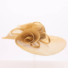 Load image into Gallery viewer, KaKyCo - Rose Veil Trim Off Face Floppy Sinamay Hats | 117145: YELLOW
