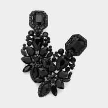 Load image into Gallery viewer, Sensibling Corp. - Marquise Square Stone Pointed Evening Clip On Earrings
: AB Silver
