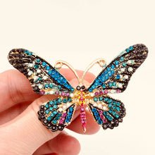 Load image into Gallery viewer, Mio Queena - Colorful Rhinestone Enamel Butterfly Brooch
