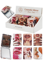 Load image into Gallery viewer, Cap Zone - Red Lips Glitter Makeup Mirror - 12 pcs
