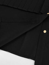 Load image into Gallery viewer, FurDecoration - Long Sleeves Loose Pleated Split-Joint Lapel Blouses&amp;Shirts Tops: BLACK / L
