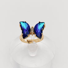 Load image into Gallery viewer, Mio Queena - Gradient Glass Butterfly Ring: 3# White
