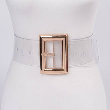 Load image into Gallery viewer, 3AM BY H&amp;D ACCESSORIES - Oversized Transparent PVC Belt: Clear Gold

