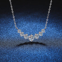 Load image into Gallery viewer, Perimade &amp; Co. LLC - Seven-Stone Moissanite Charm Necklace in 925 Sterling Silver: 5.0 ct
