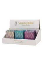 Load image into Gallery viewer, Cap Zone - Mermaid Scales Holographic Glittery Compact Mirror - 12 Pcs: ASSORTED / ONE SIZE
