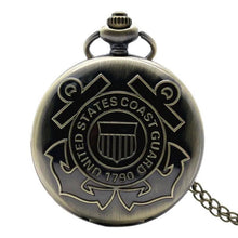 Load image into Gallery viewer, WoodWristCo - Vintage Bronze Fire Fighter Retro Military Man Watches: Navy
